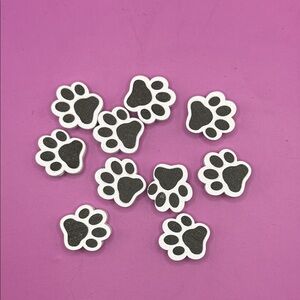 Black and White Paw charms